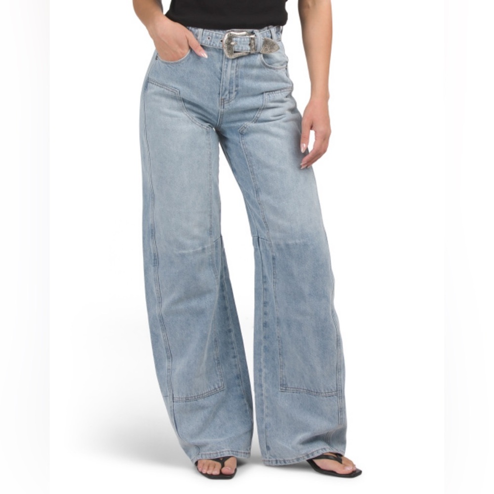 Blank NYC The Franklin Ribcage Wide Leg Jeans